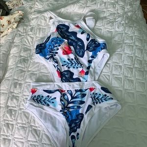swim suit with side cutouts